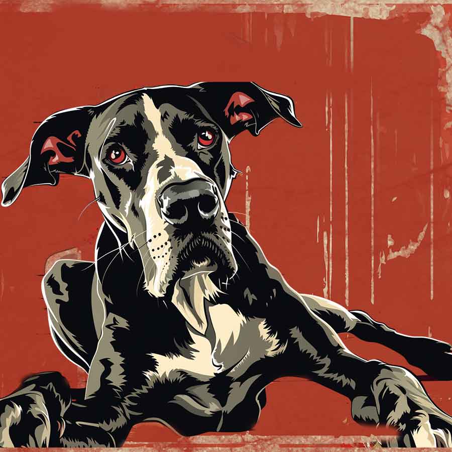 Great Dane illustration